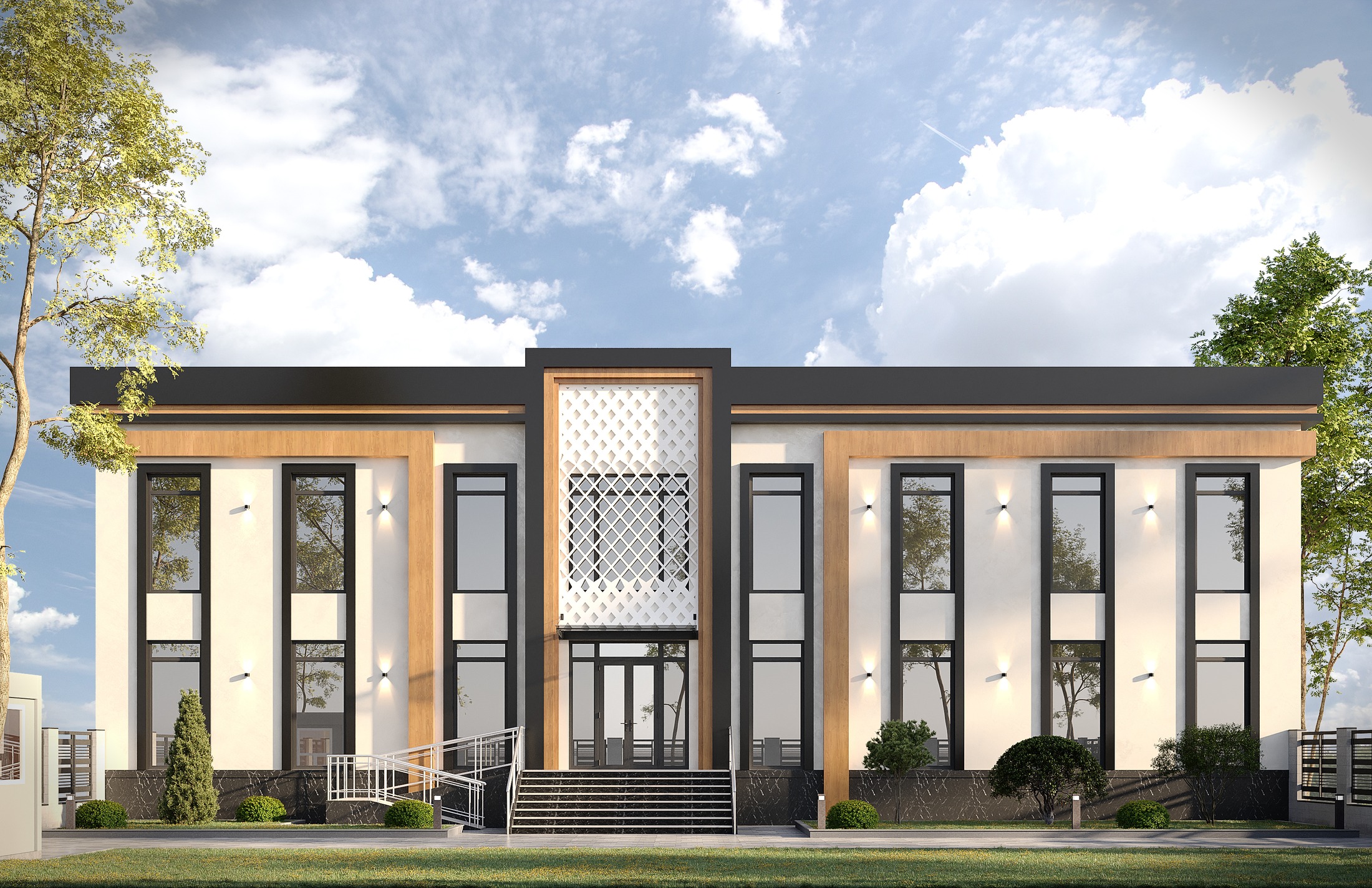 Modern facade elevation