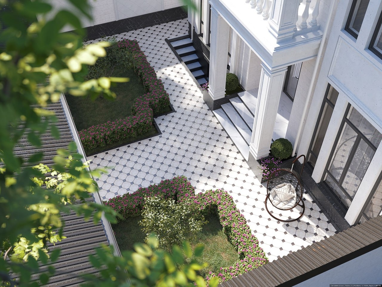 Courtyard landscape design