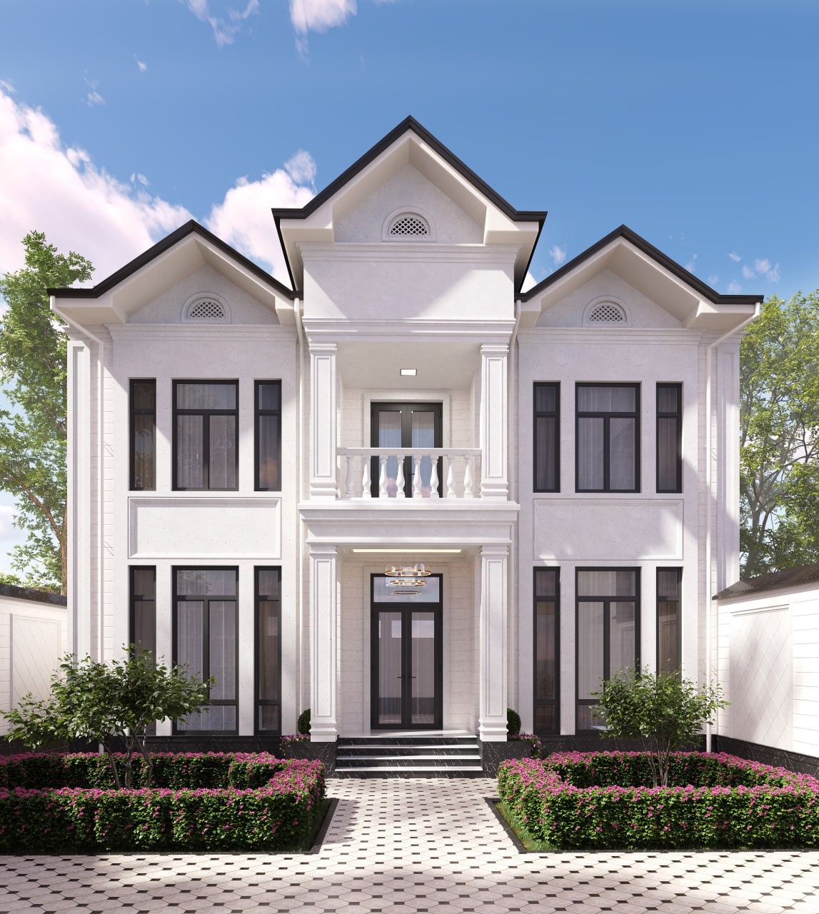 Classic private house facade